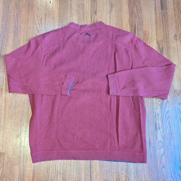 Tommy Bahama | Split Neck Pullover Sweater | Red | 3XL - Picture 4 of 4